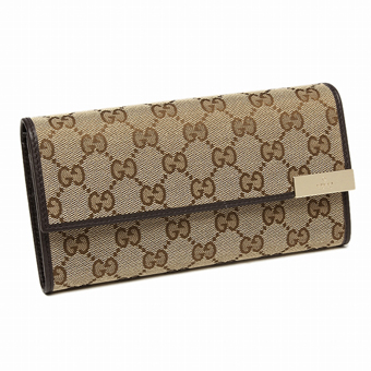 GUCCI グッチ 財布 コピー 291099 FAFXG 9643 キャンバス DICE 長財布 ベージュ/ダークブラウン